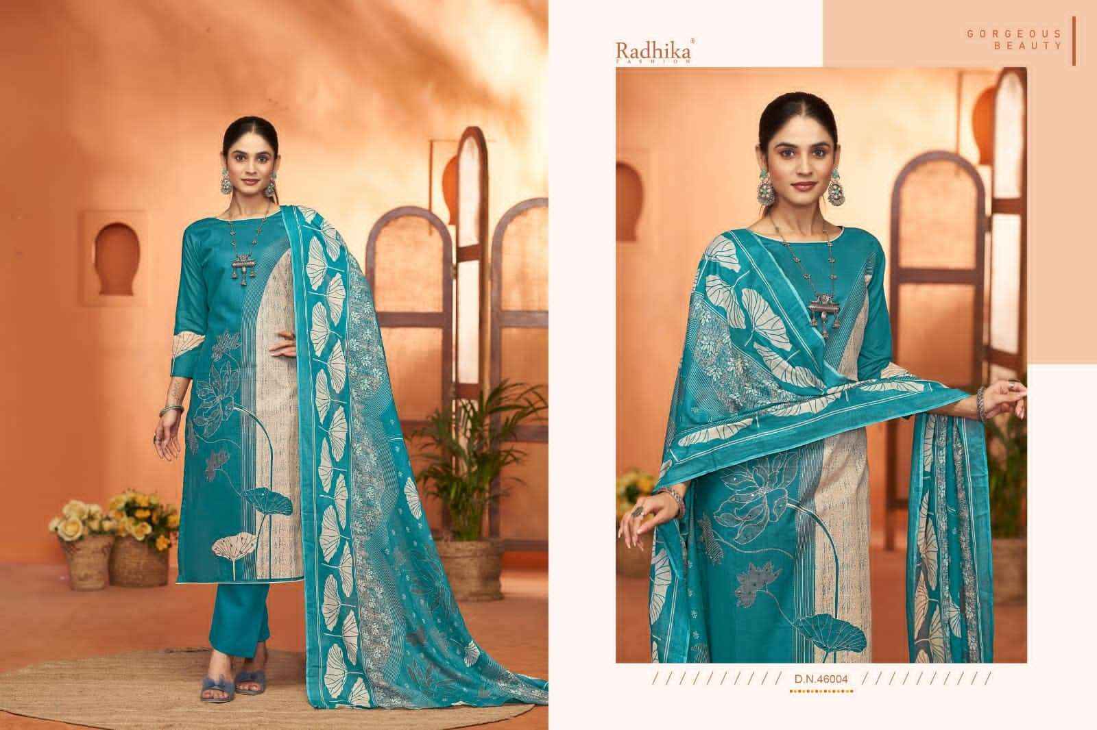 Radhika Fashion Azara Noori Lawn Cotton Dress Material 4 pcs Catalogue
