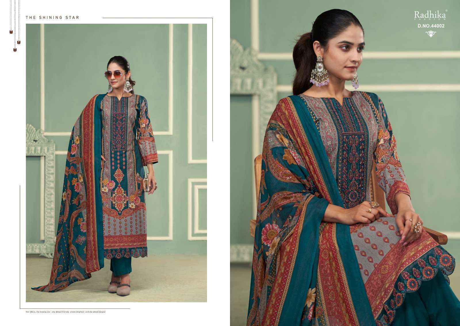 Radhika Fashion Azara Nushrat Vol-2 Cambric Cotton Dress Material (2 pcs Catalogue)