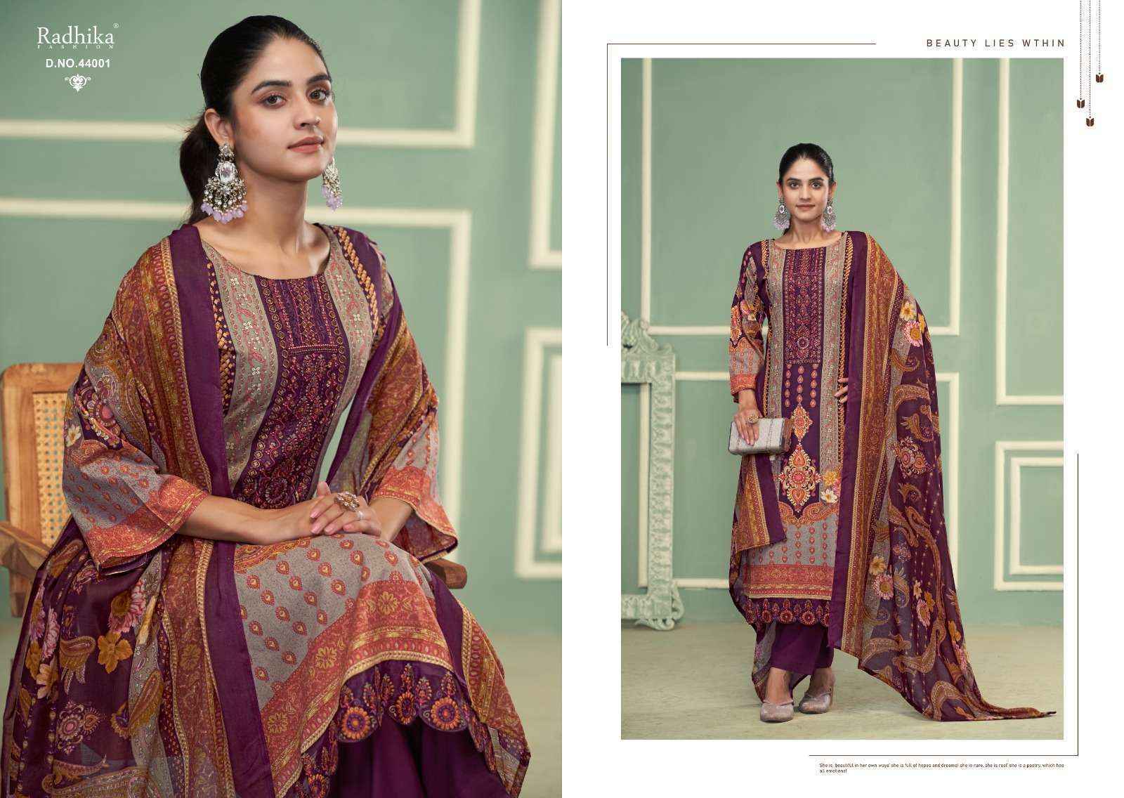 Radhika Fashion Azara Nushrat Vol-2 Cambric Cotton Dress Material (2 pcs Catalogue)