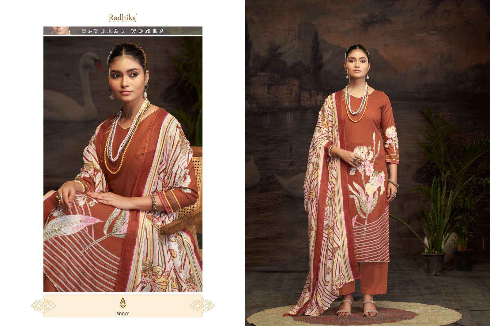 Radhika Fashion Azara Roshni Lawn Cotton Dress Material 4 pcs Catalogue