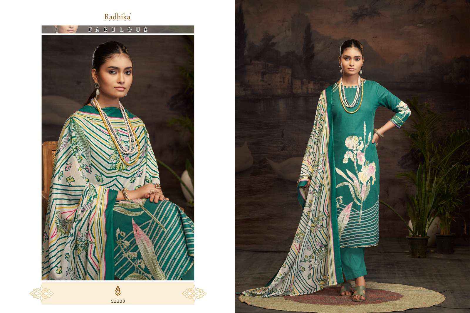 Radhika Fashion Azara Roshni Lawn Cotton Dress Material 4 pcs Catalogue