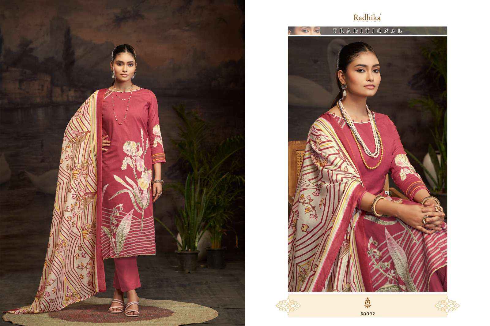 Radhika Fashion Azara Roshni Lawn Cotton Dress Material 4 pcs Catalogue