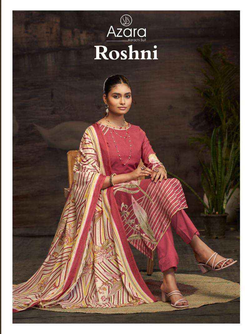 Radhika Fashion Azara Roshni Lawn Cotton Dress Material 4 pcs Catalogue