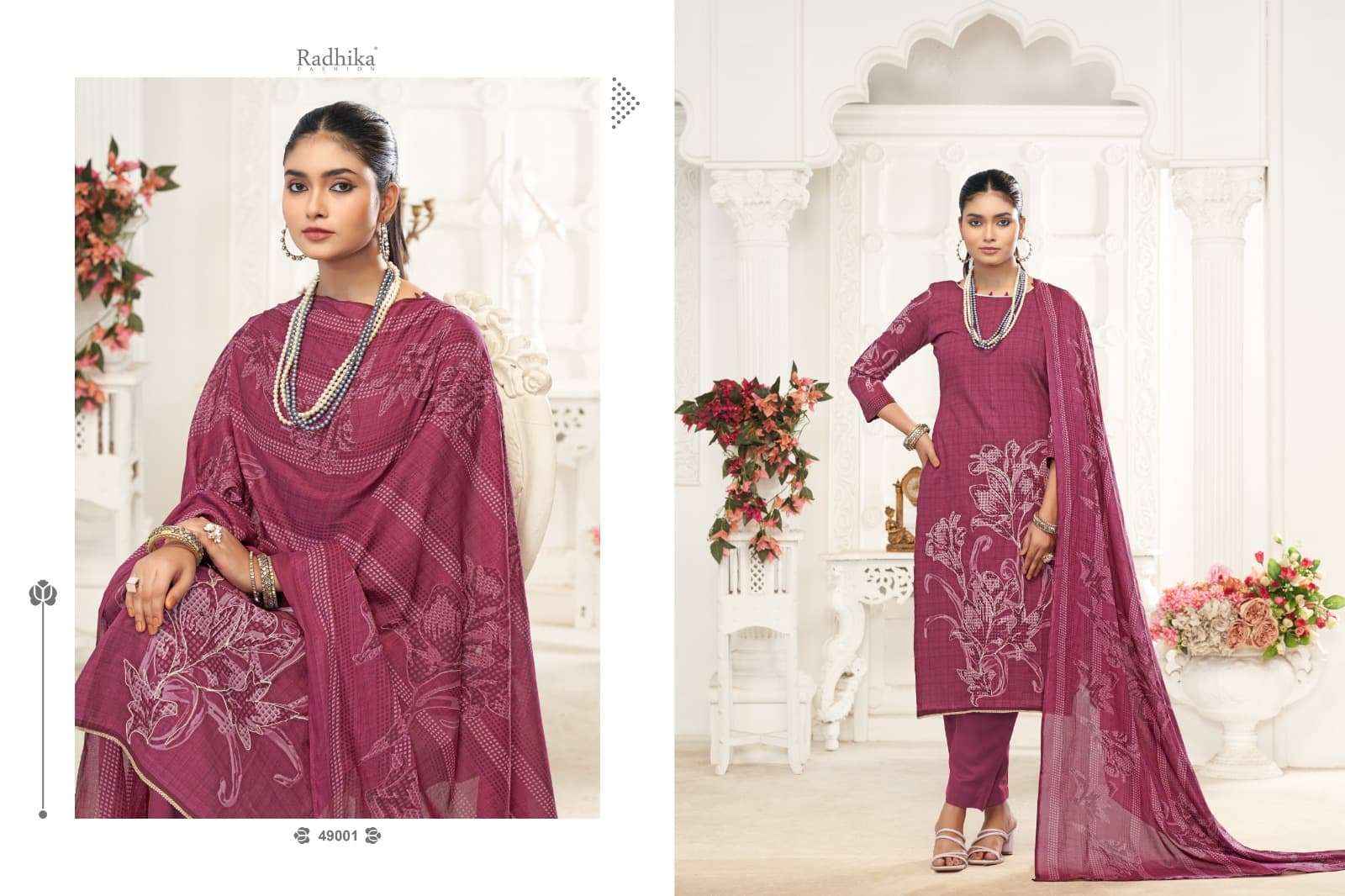 Radhika Fashion Azara Saloni Lawn Cotton Dress Material 4 pcs Catalogue