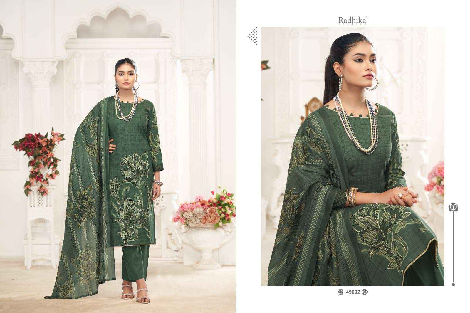 Radhika Fashion Azara Saloni Lawn Cotton Dress Material 4 pcs Catalogue