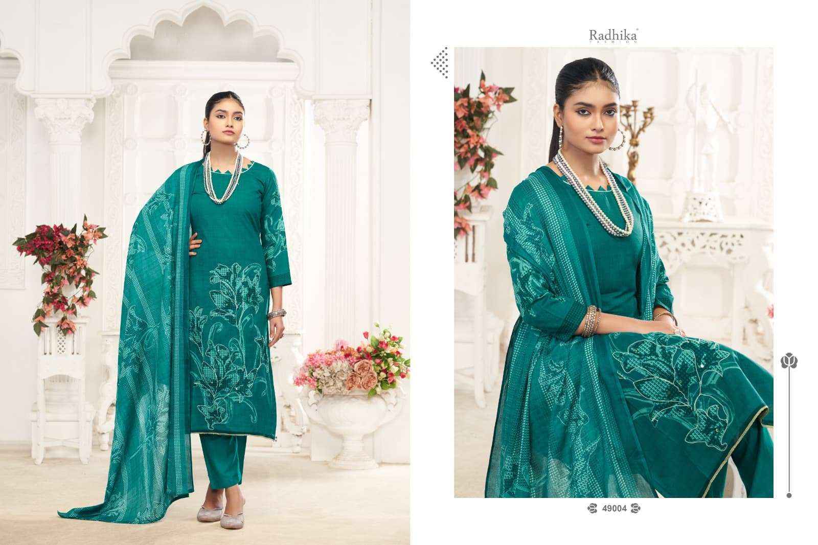 Radhika Fashion Azara Saloni Lawn Cotton Dress Material 4 pcs Catalogue