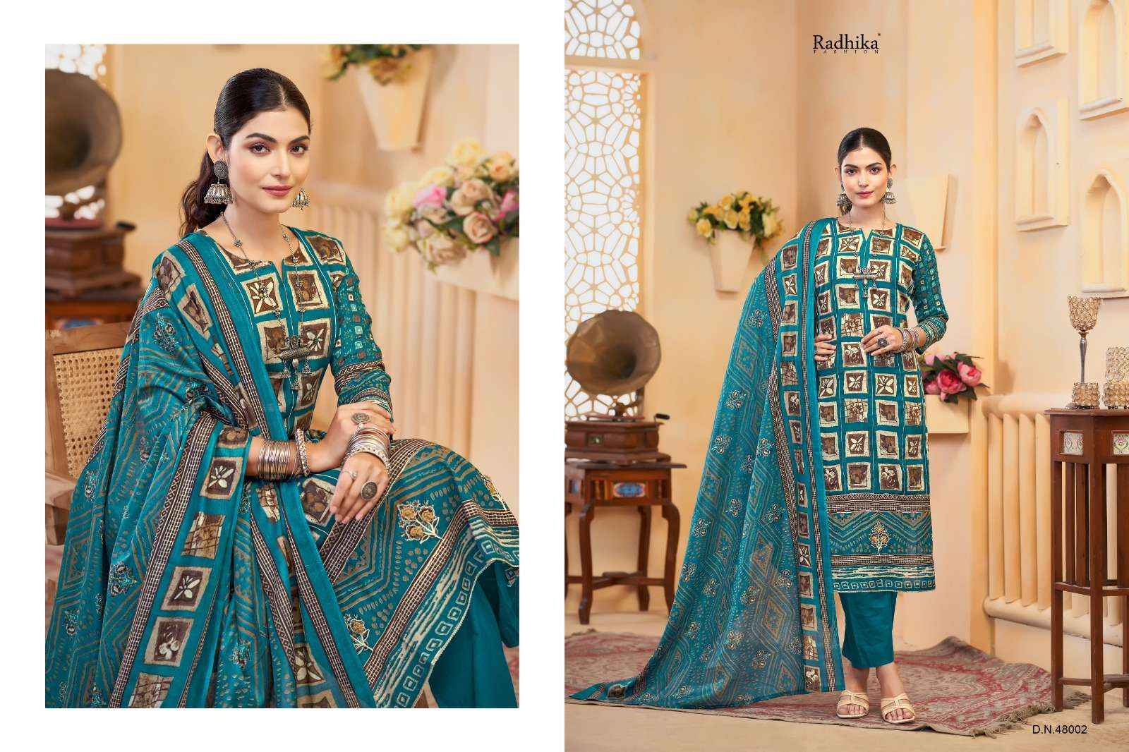 Radhika Fashion Azara Shirin Lawn Cotton Dress Material 4 pcs Catalogue