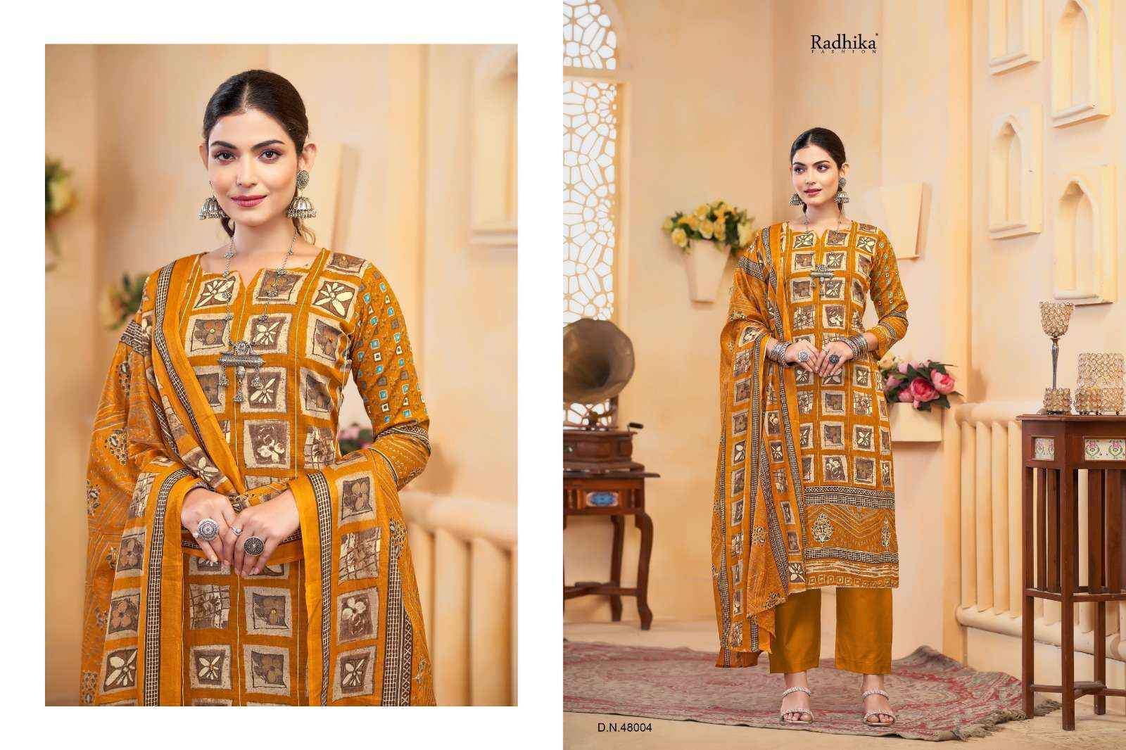 Radhika Fashion Azara Shirin Lawn Cotton Dress Material 4 pcs Catalogue