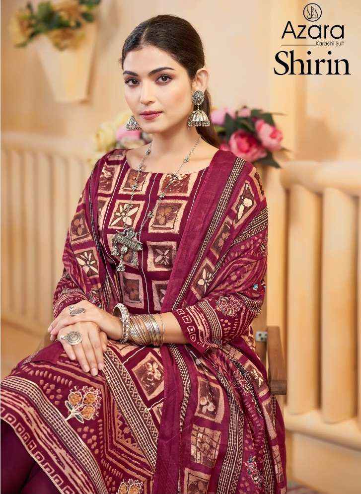 Radhika Fashion Azara Shirin Lawn Cotton Dress Material 4 pcs Catalogue