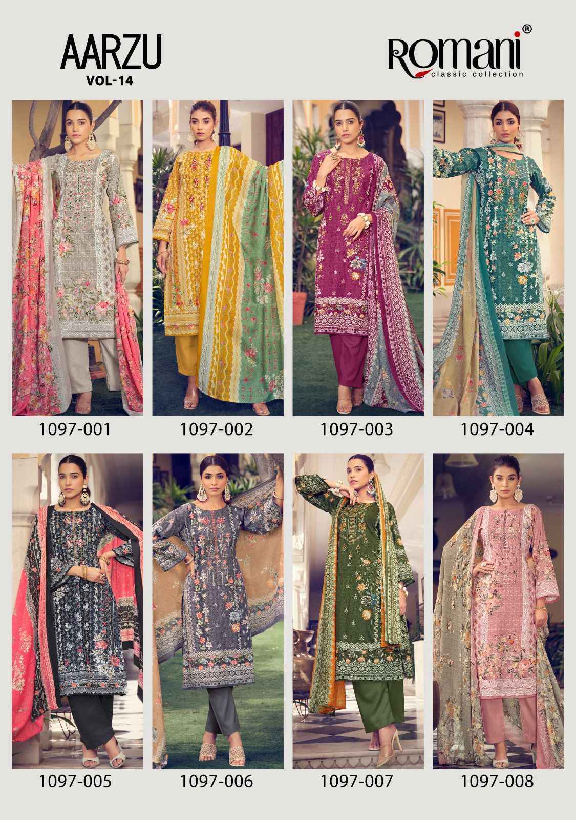 Romani Aarzu Vol-14 Cotton Dress Material (8 pcs Catalogue)