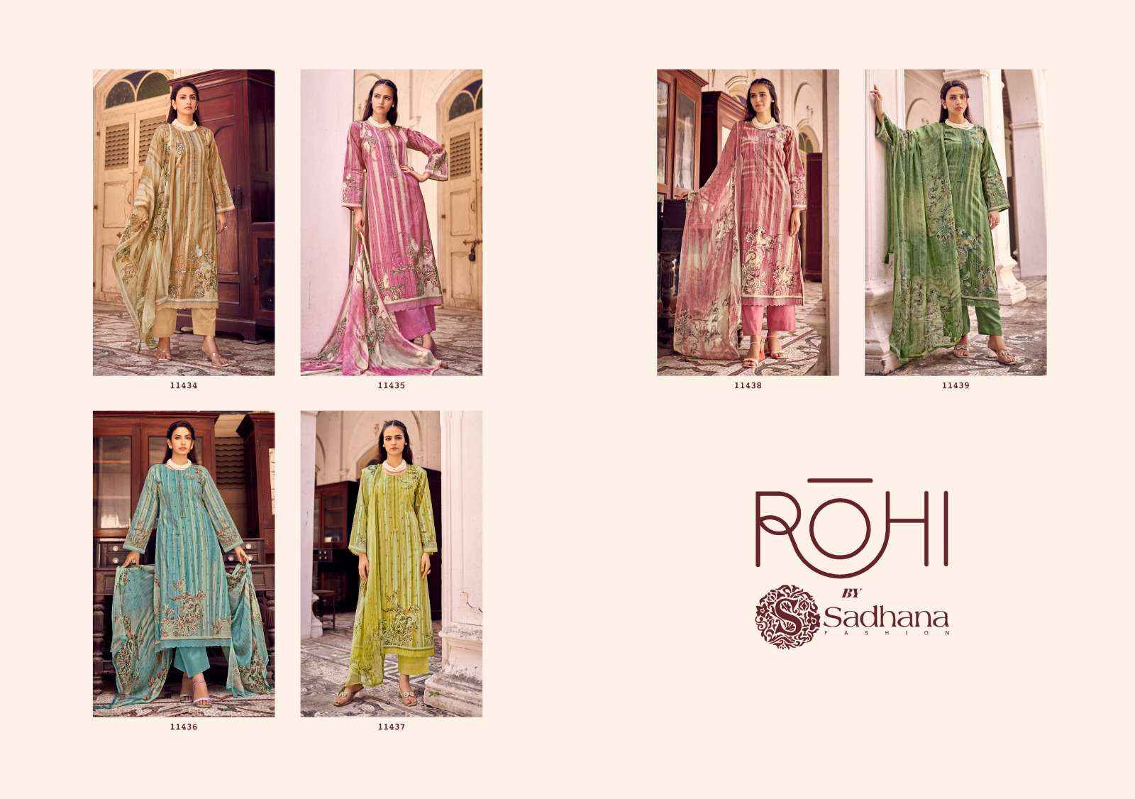 Sadhna Fashion Rohi Lawn Cotton Dress Material 6 pcs Catalogue