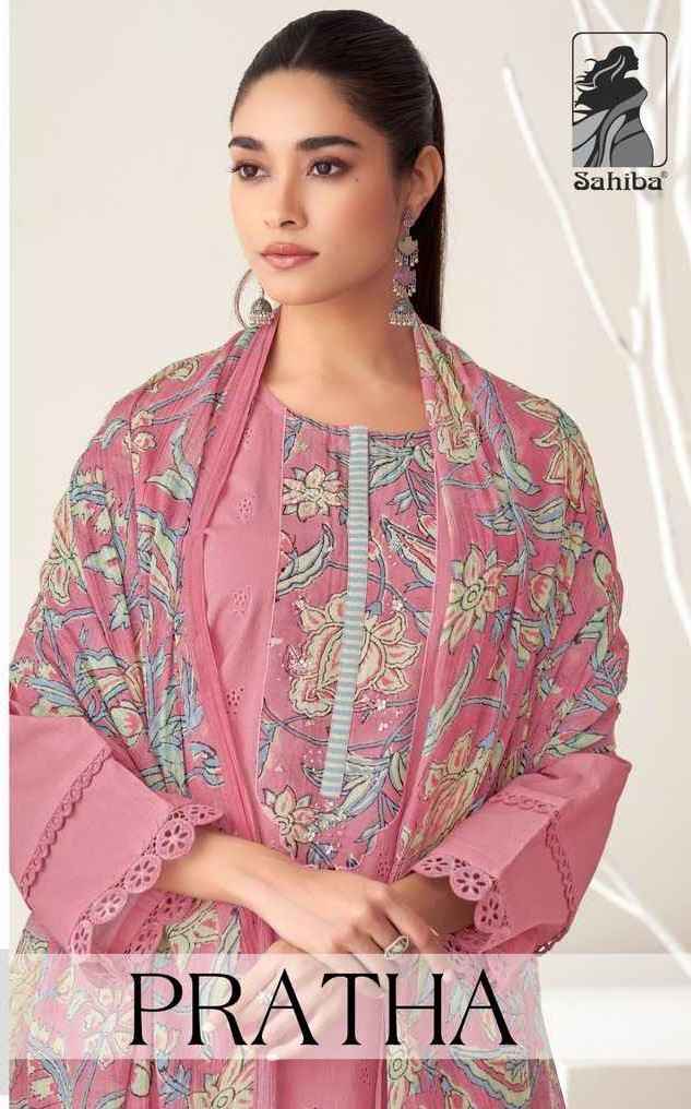 Sahiba Pratha Cotton Dress Material (3 pcs Catalogue)