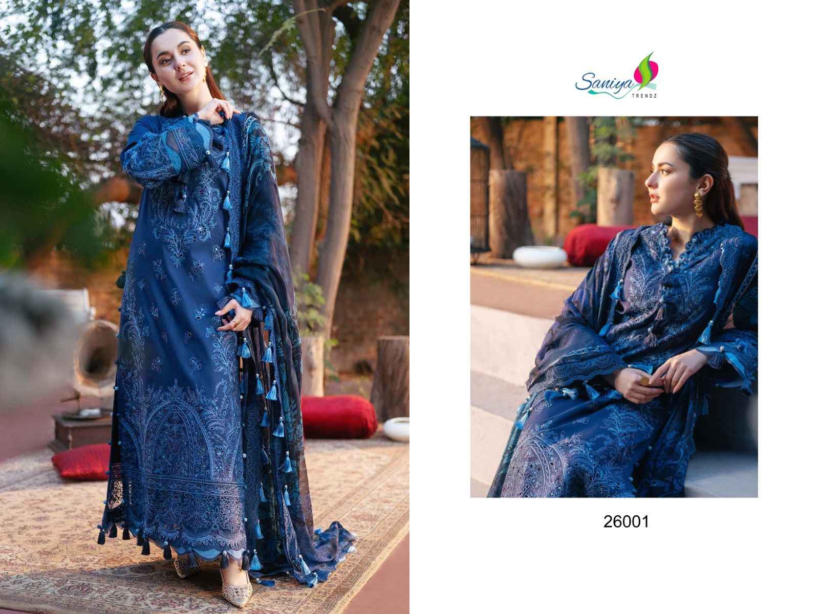 Saniya Trendz Ombre Vol 26 Cotton Dress Material 2 pcs Catalogue