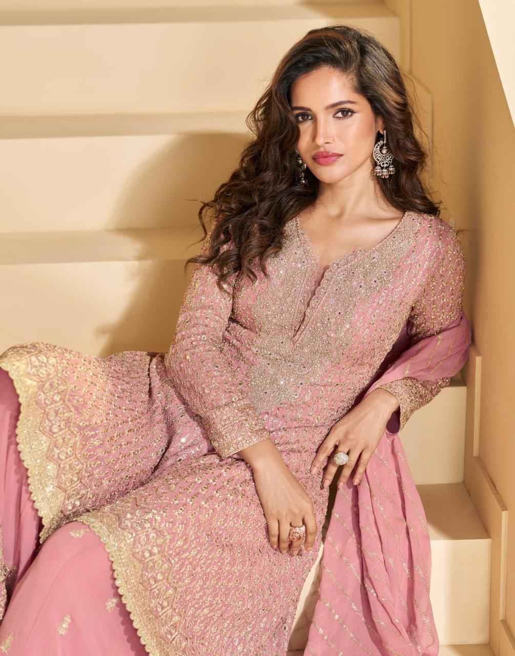 Sayuri Designer Anokhi Readymade Georgette Dress 3 pcs Catalogue