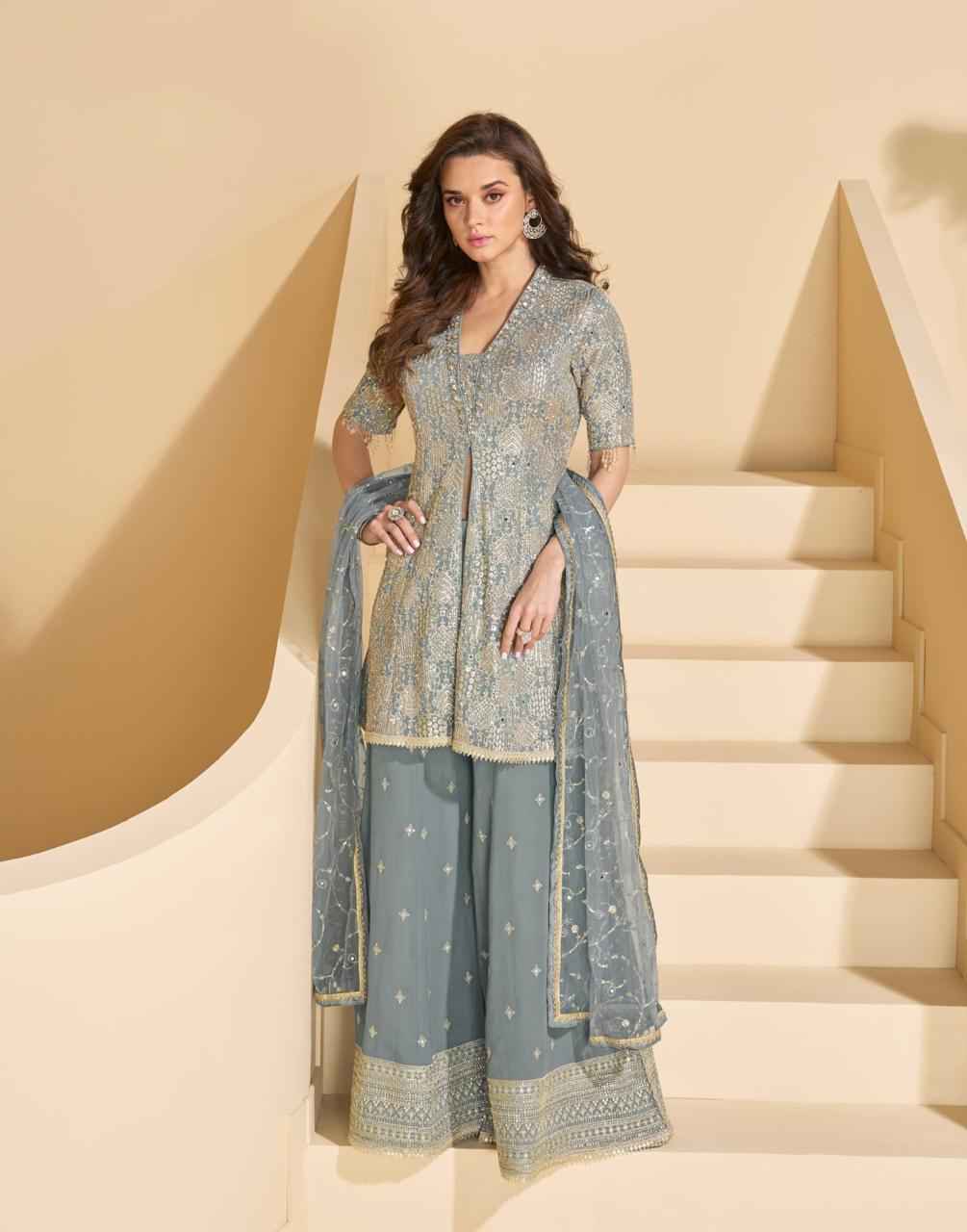Sayuri Designer Anokhi Readymade Georgette Dress 3 pcs Catalogue