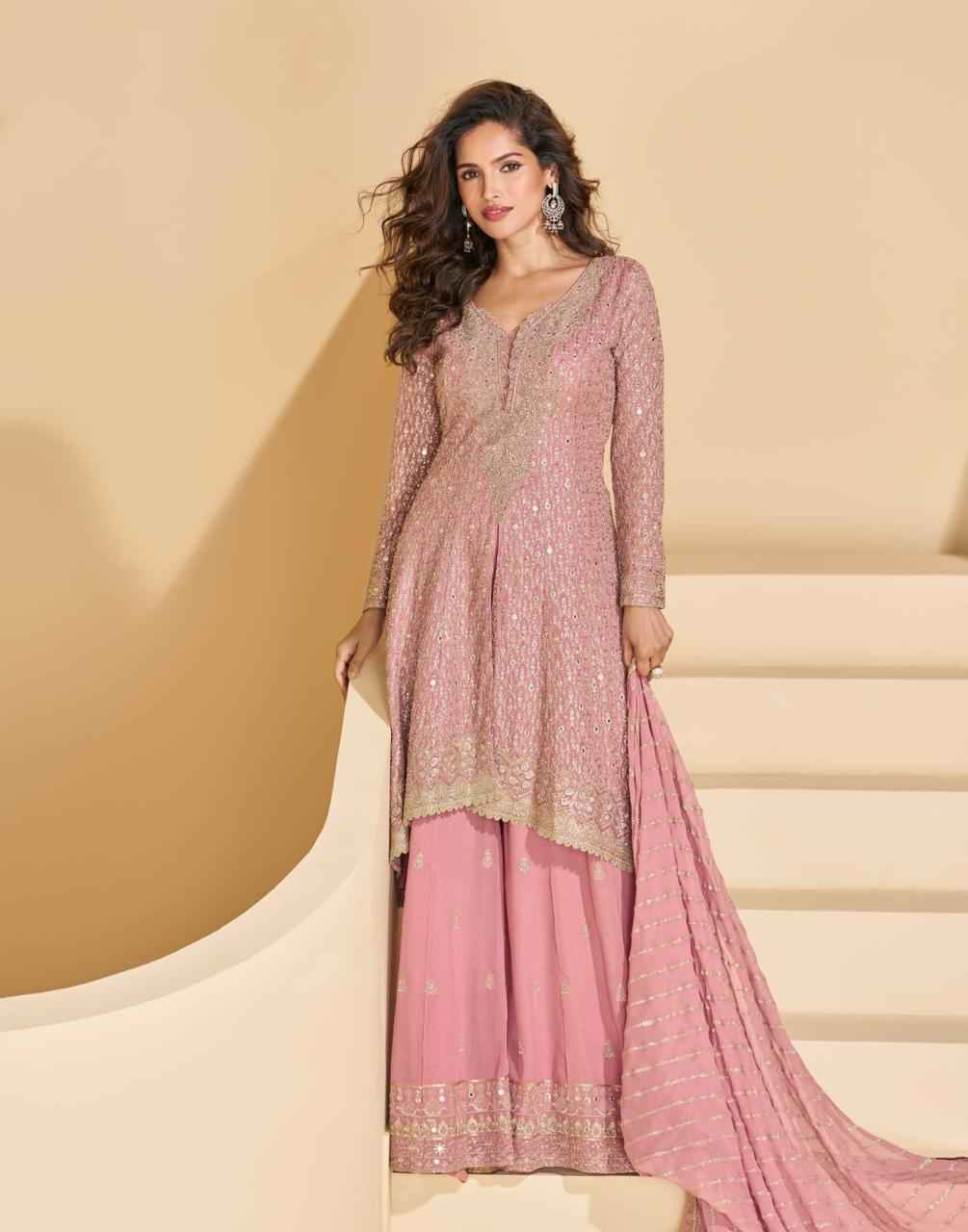 Sayuri Designer Anokhi Readymade Georgette Dress 3 pcs Catalogue