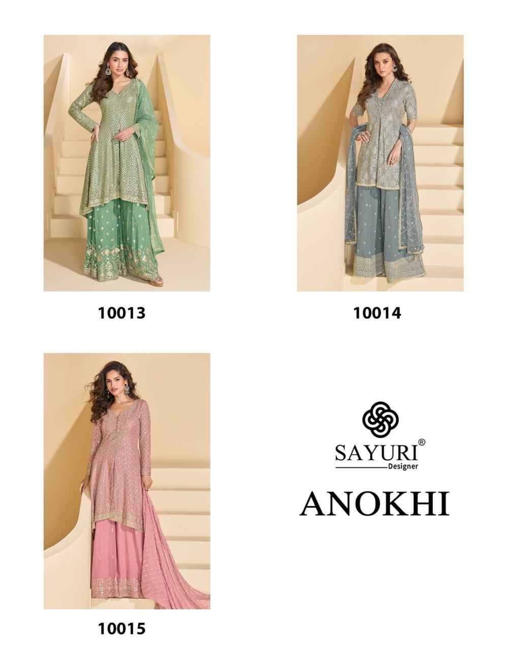 Sayuri Designer Anokhi Readymade Georgette Dress 3 pcs Catalogue