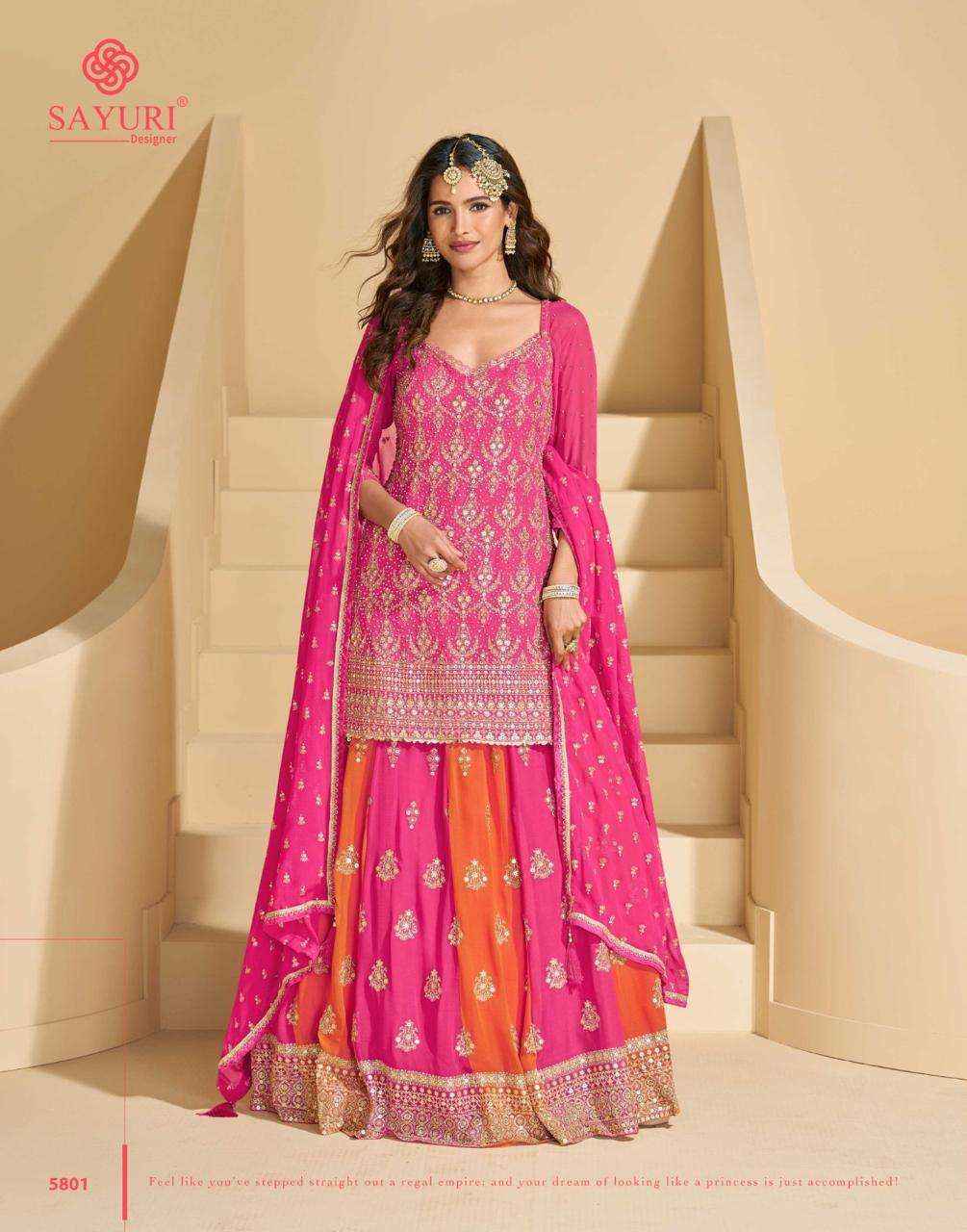 Sayuri Designer Madhubala Readymade Georgette Dress 3 pcs Catalogue