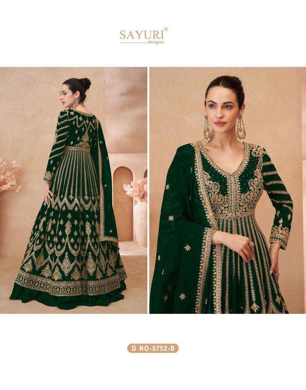 Sayuri Designer Naari Readymade Chinon Silk Dress 5 pcs Catalogue