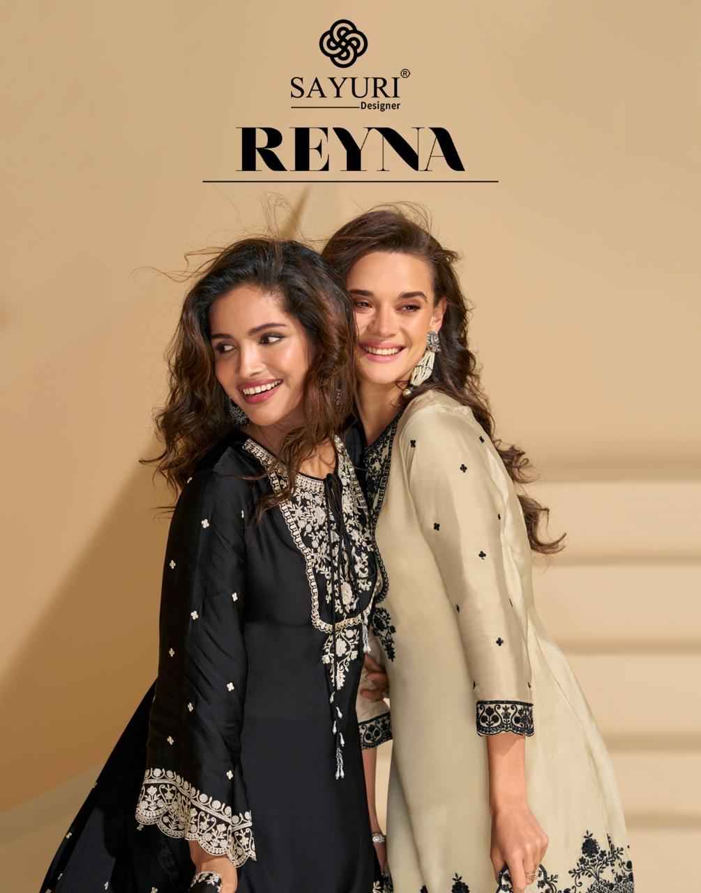 Sayuri Designer Reyna Readymade Chinon Silk Dress 2 pcs Catalogue