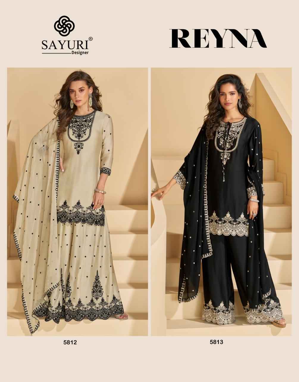 Sayuri Designer Reyna Readymade Chinon Silk Dress 2 pcs Catalogue