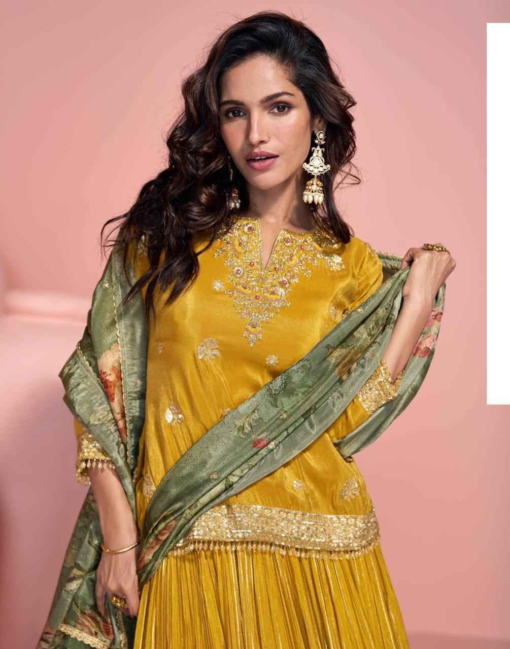 Sayuri Designer Sikha Readymade Viscouse Organza Silk Dress (3 pcs Catalogue)