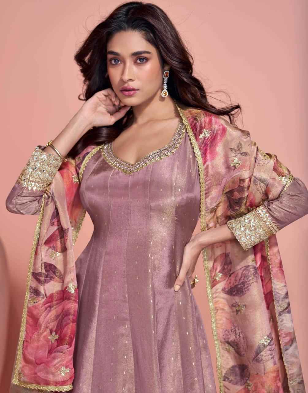 Sayuri Designer Sikha Readymade Viscouse Organza Silk Dress (3 pcs Catalogue)