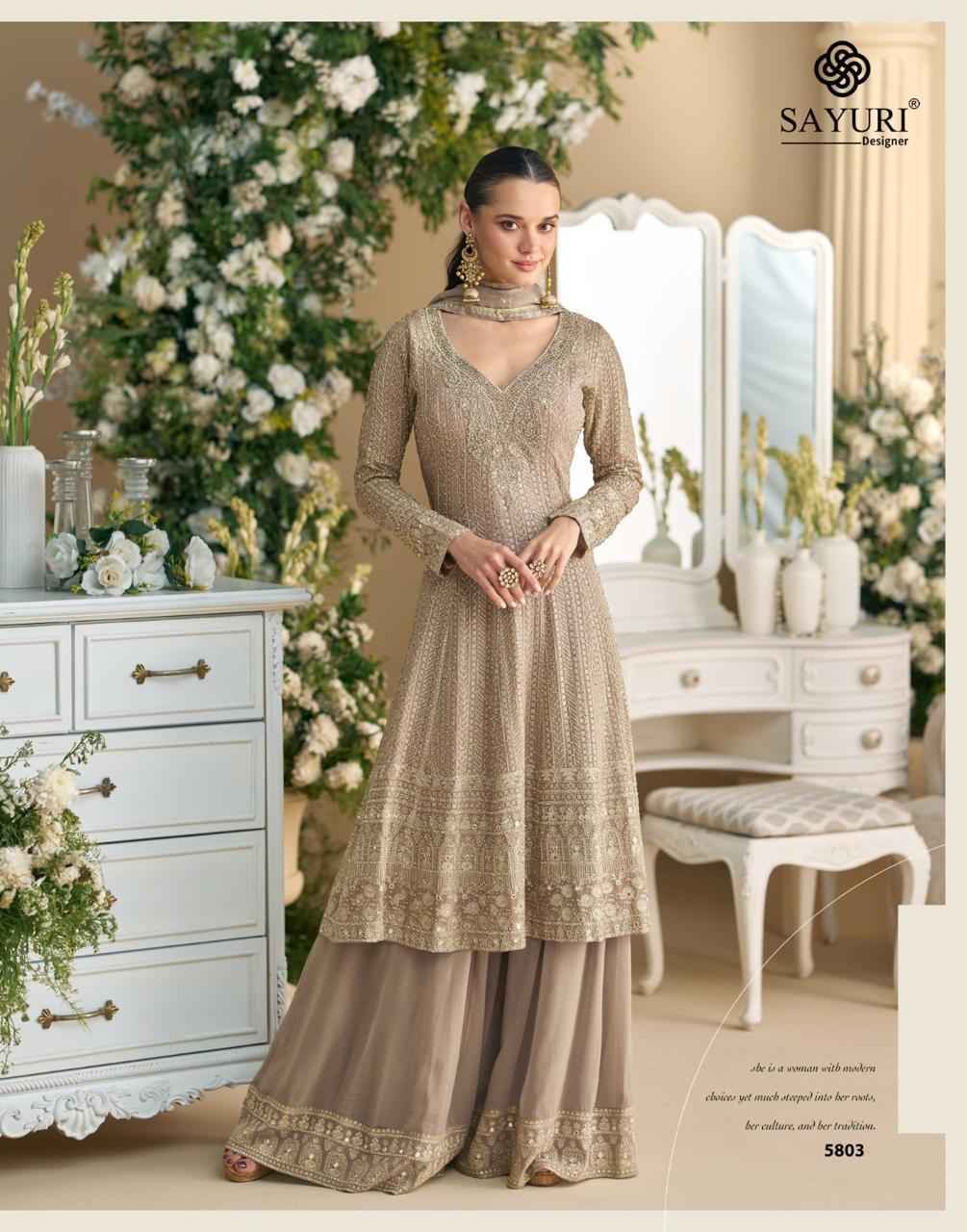 Sayuri Designer Virasat Readymade Georgette Dress (3 pcs Catalogue)