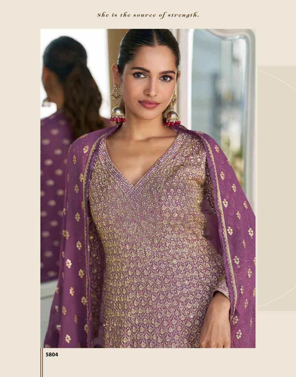 Sayuri Designer Virasat Readymade Georgette Dress (3 pcs Catalogue)