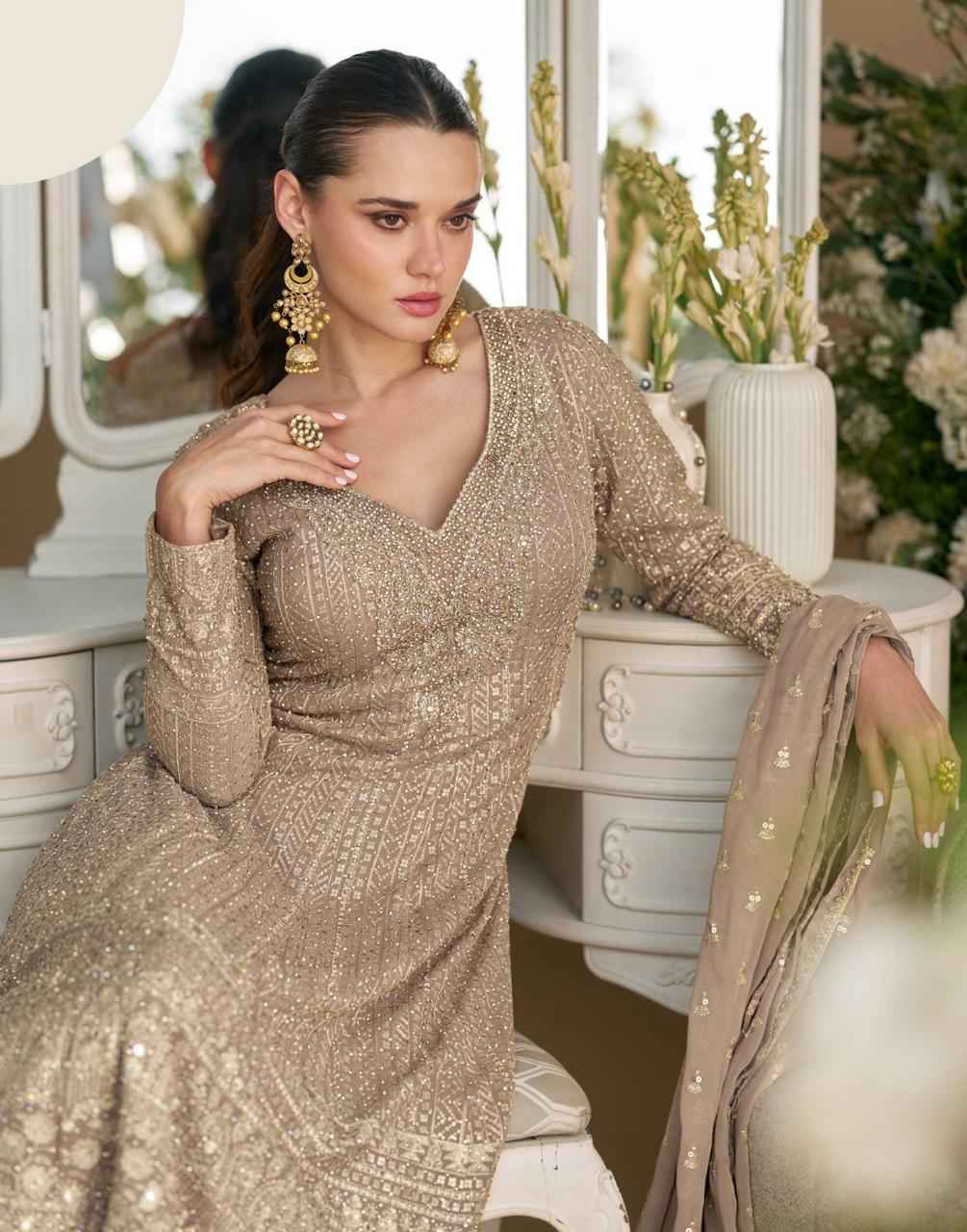 Sayuri Designer Virasat Readymade Georgette Dress (3 pcs Catalogue)