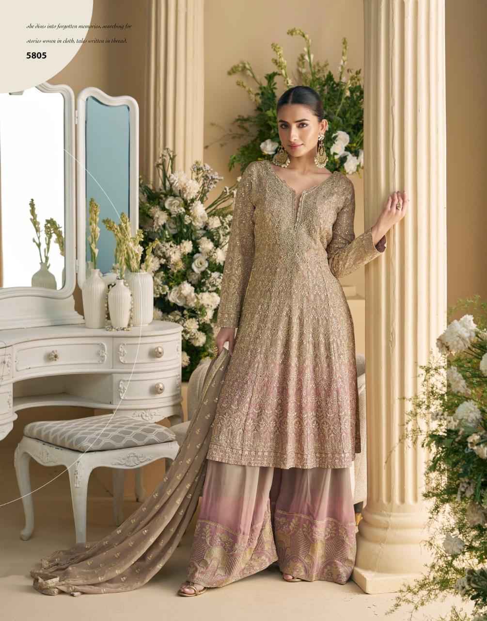 Sayuri Designer Virasat Readymade Georgette Dress (3 pcs Catalogue)
