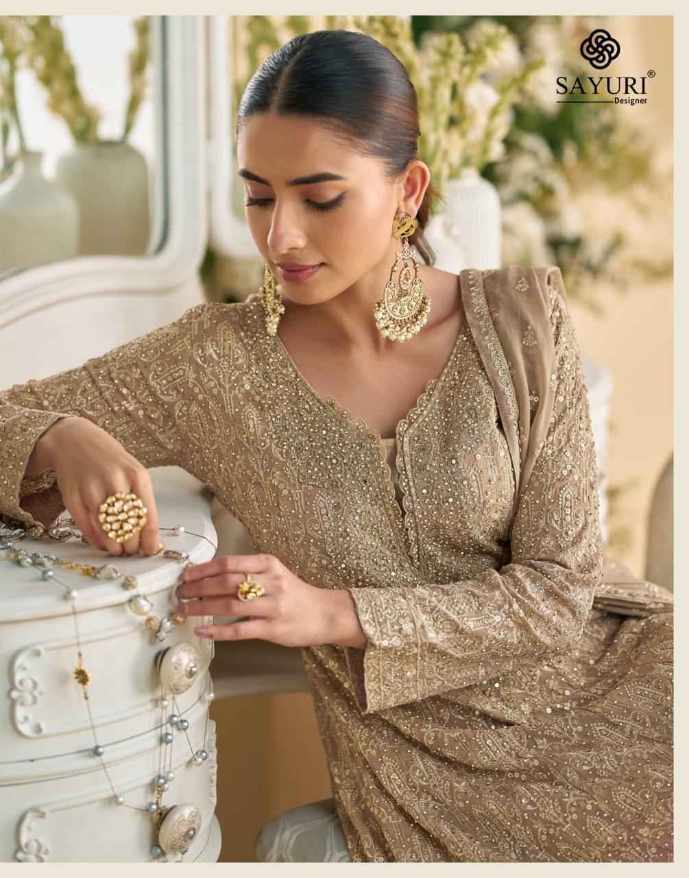 Sayuri Designer Virasat Readymade Georgette Dress (3 pcs Catalogue)