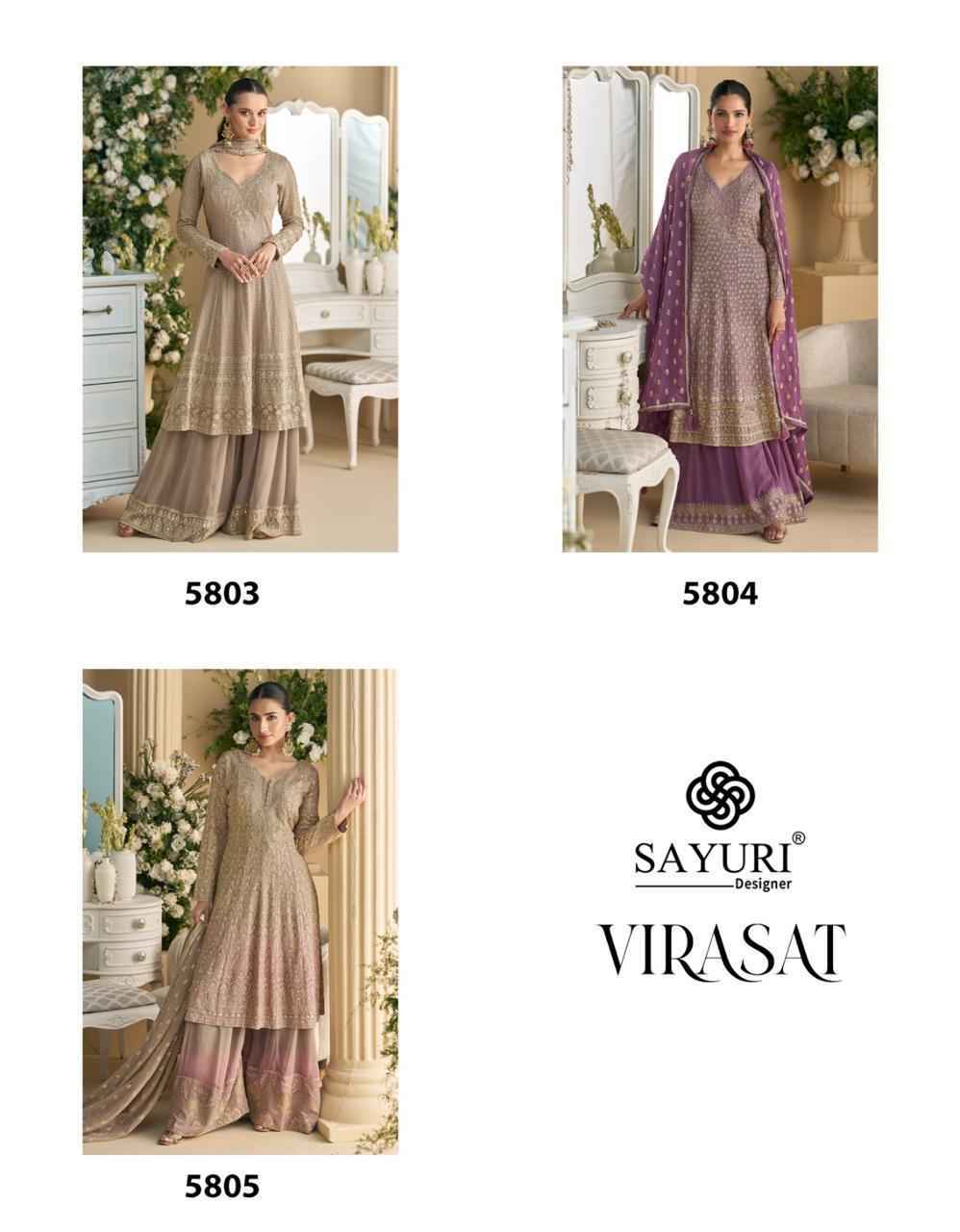 Sayuri Designer Virasat Readymade Georgette Dress (3 pcs Catalogue)