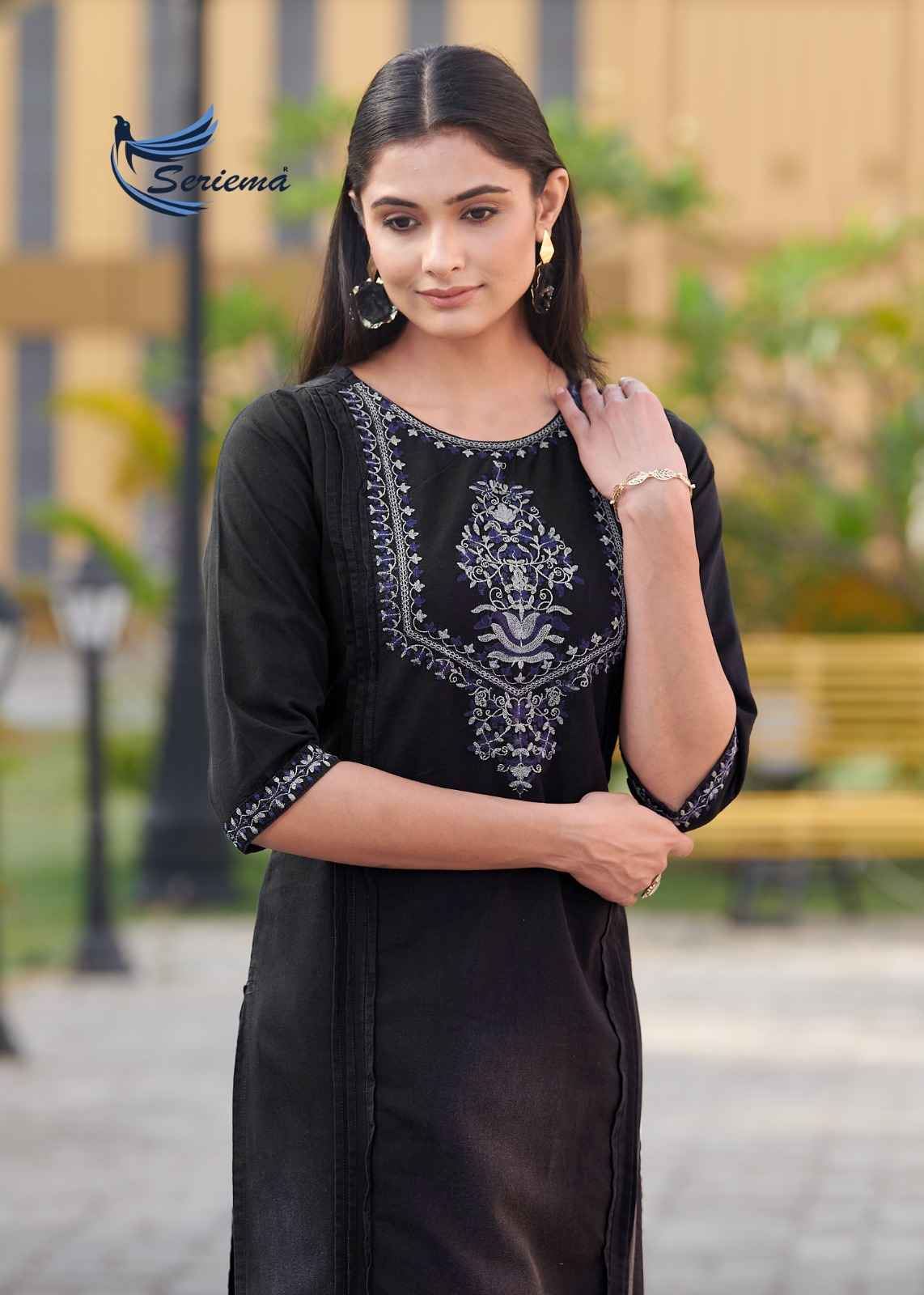 Seriema Kumb Westin Vol 2 Denim Cotton Kurti With Bottom 6 pcs Catalogue