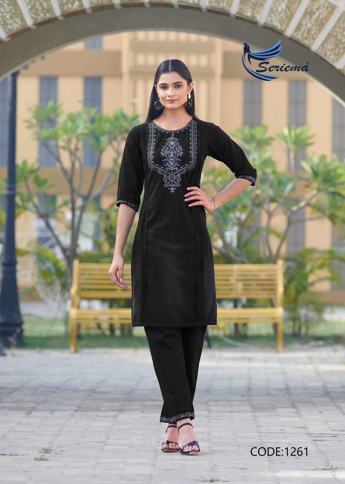 Seriema Kumb Westin Vol 2 Denim Cotton Kurti With Bottom 6 pcs Catalogue