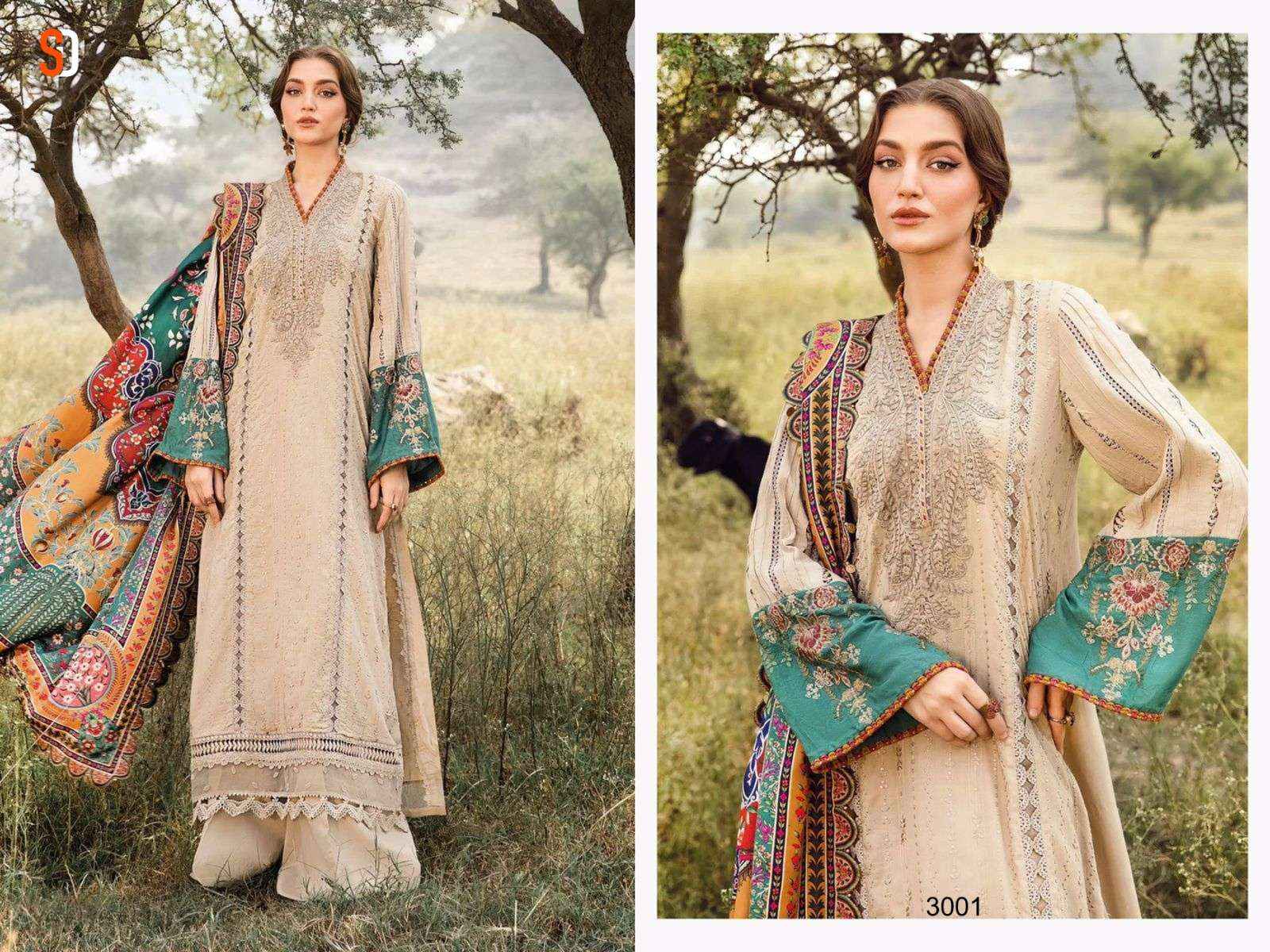 Shraddha Designer Maria B Vol 3 Viscouse Rayon Dress Material 3 pcs Catalogue