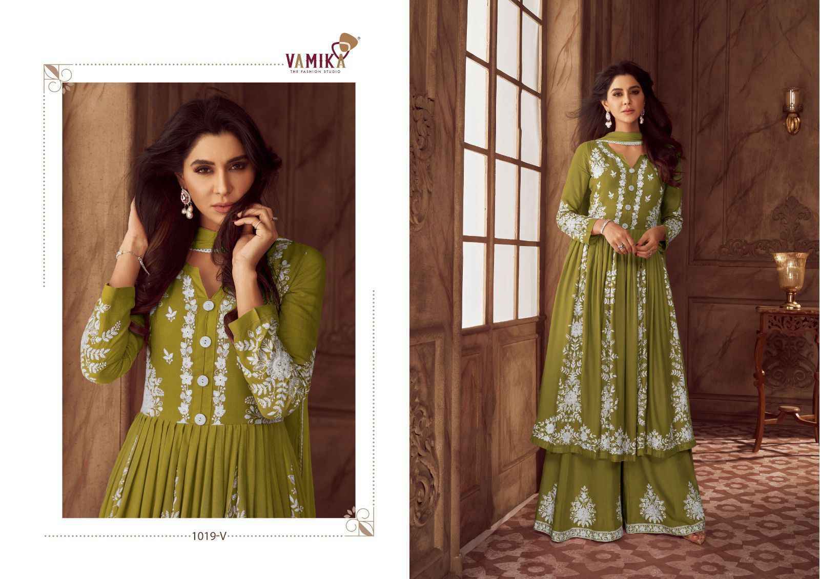 Vamika Lakhnavi Vol-4 Hit Series Rayon Readymade Suit (5 pcs Catalogue)