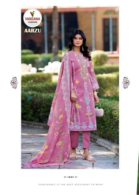 Vandana Fashion Aarzu Vol 1 Semi Cotton Dress Material 8 pcs Catalogue