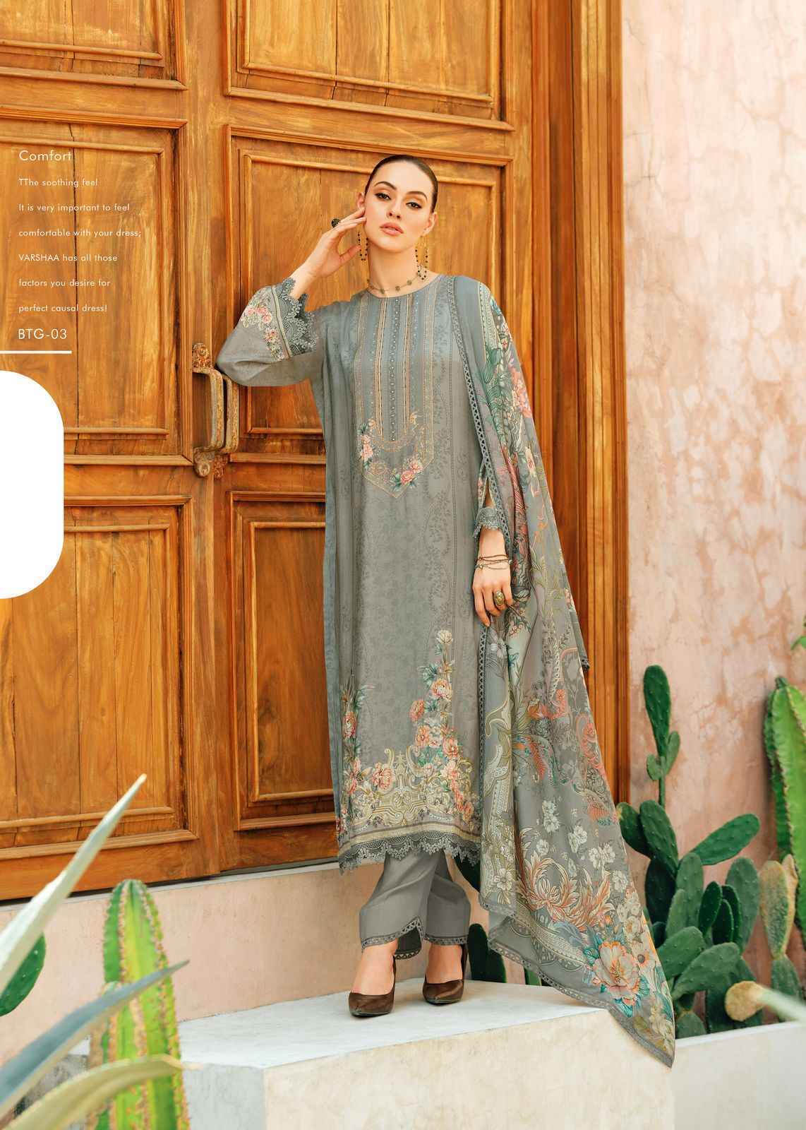 Varsha Beyond the Garden Cotton Dress Material (5 pcs Catalogue)