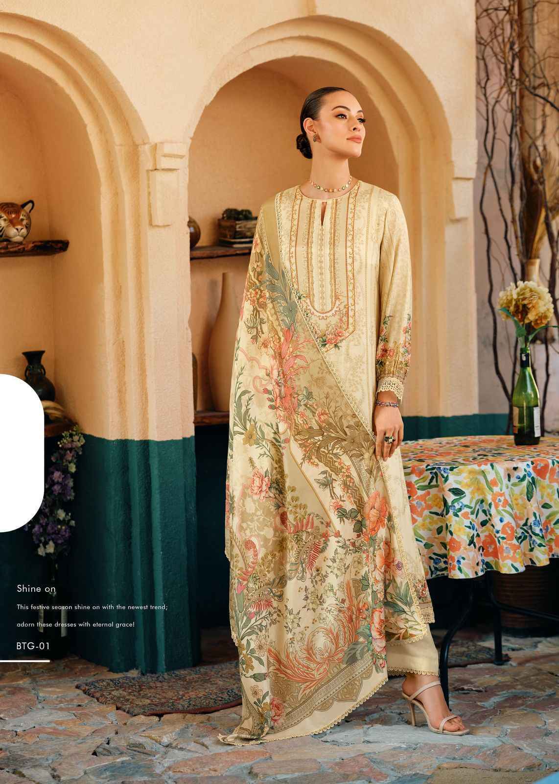 Varsha Beyond the Garden Cotton Dress Material (5 pcs Catalogue)