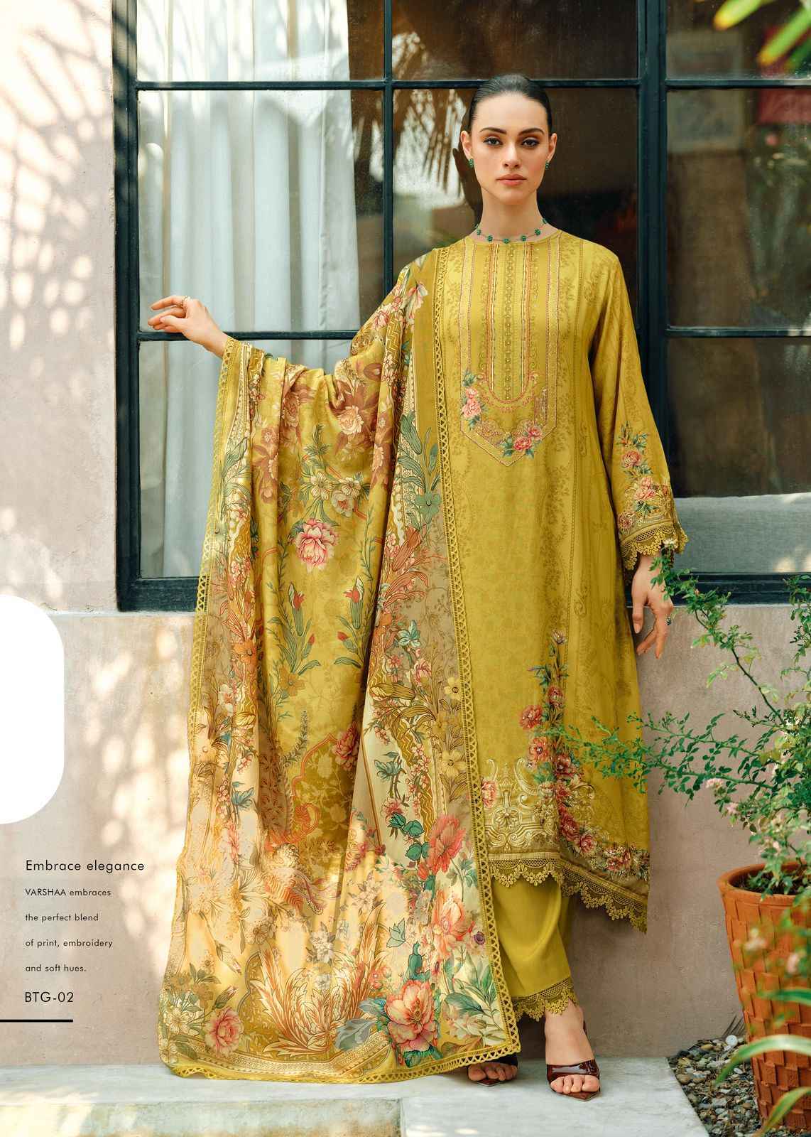 Varsha Beyond the Garden Cotton Dress Material (5 pcs Catalogue)