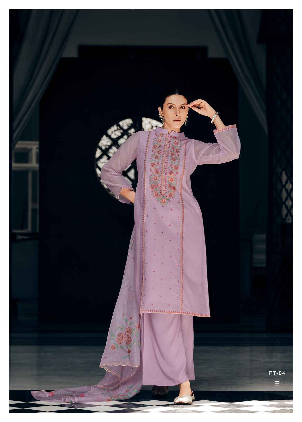 Varsha Petals Super Net Dress Material (6 pcs Catalogue)