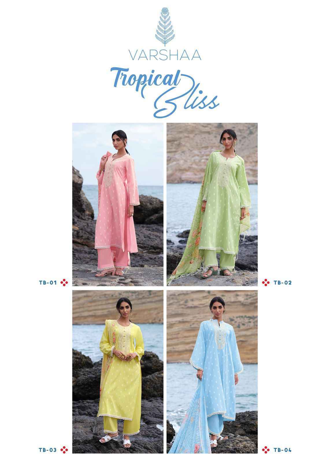 Varsha Tropical Bliss Handloom Cotton Dress Material (4 pcs Catalogue)