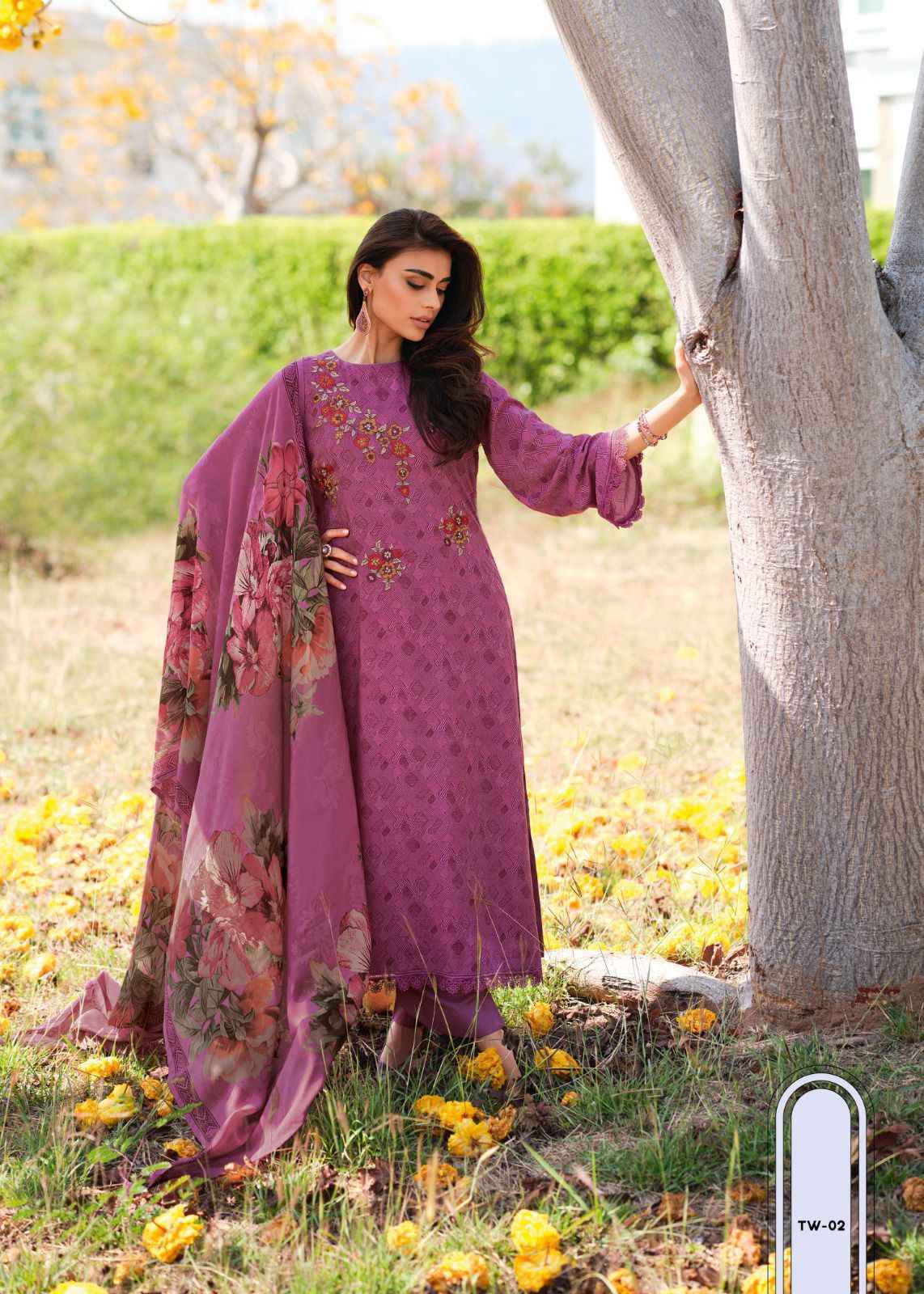 Varsha Twilight Cotton Dress Material 4 pcs Catalogue