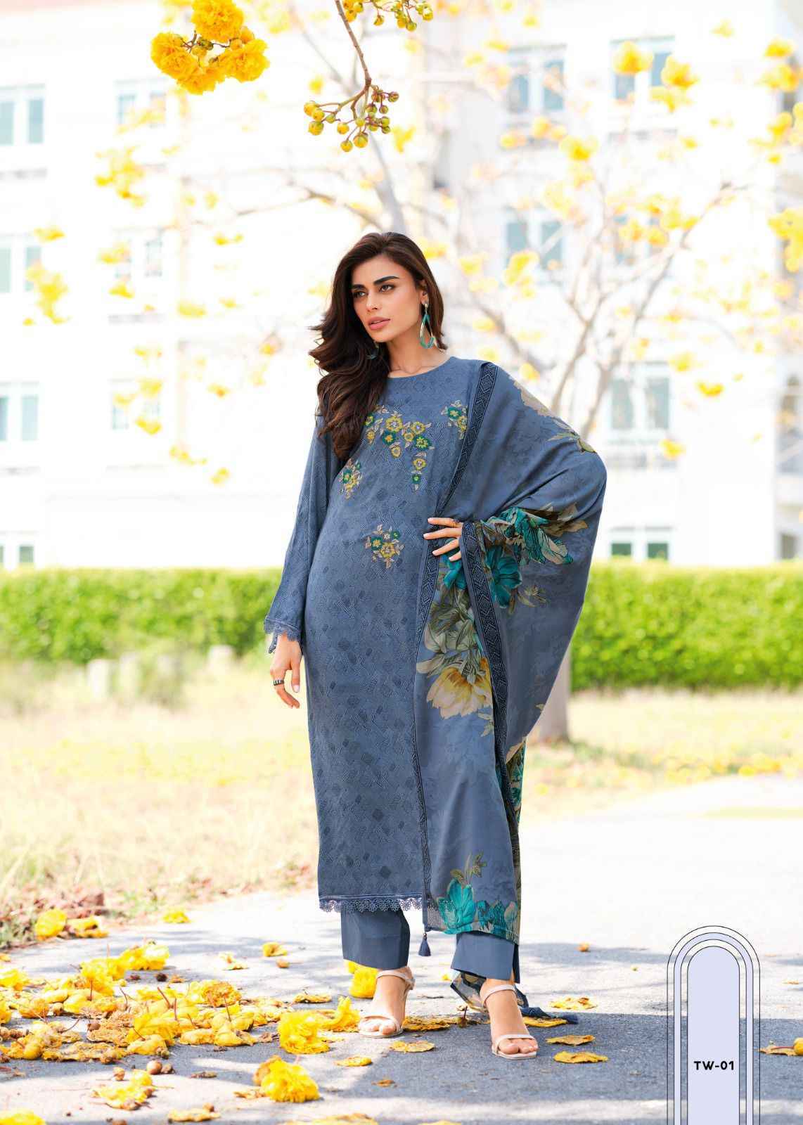 Varsha Twilight Cotton Dress Material 4 pcs Catalogue