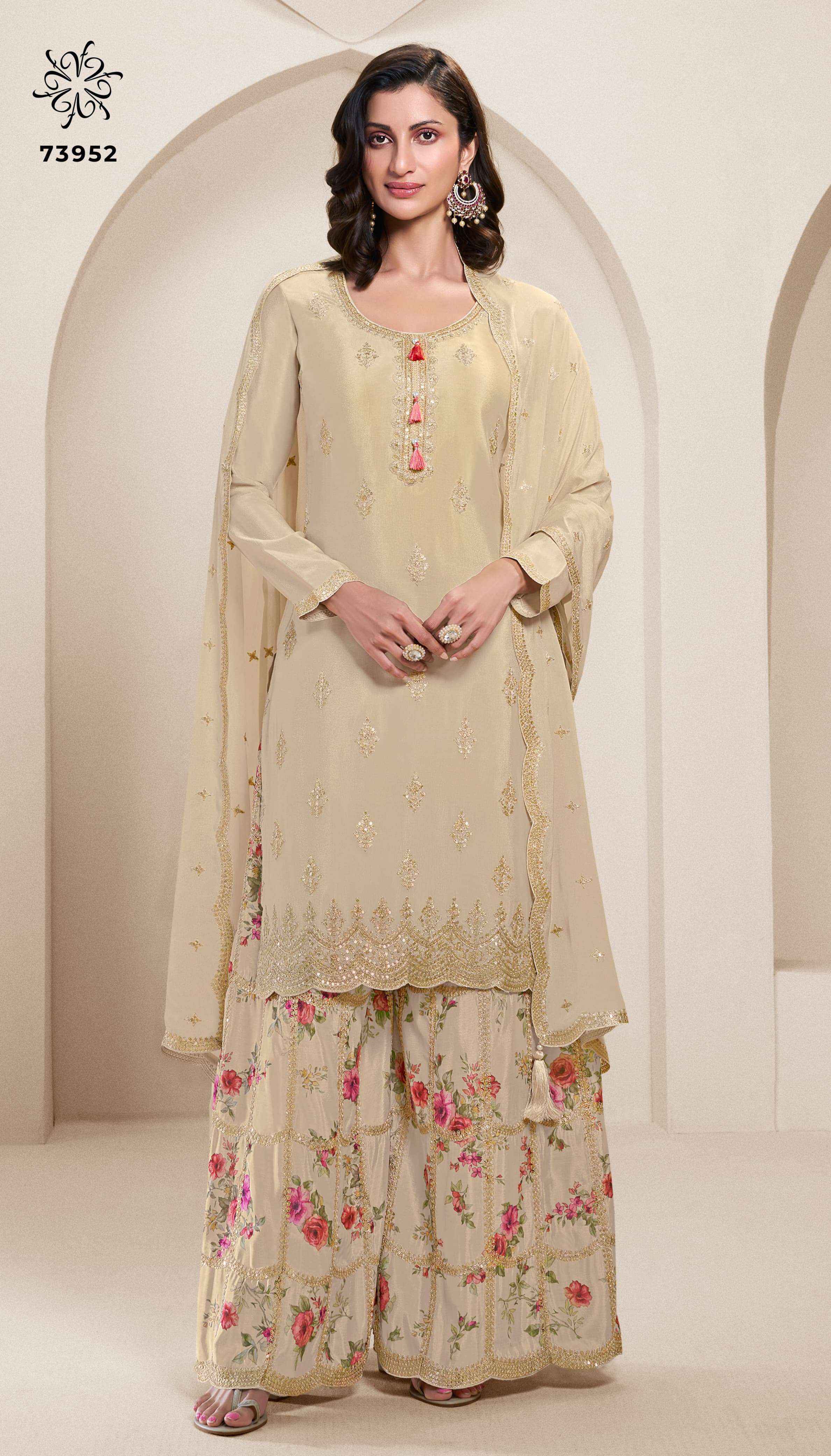 Vinay Fashion Kuleesh Aakriti Chinon Dress Material (4 pcs Catalogue)