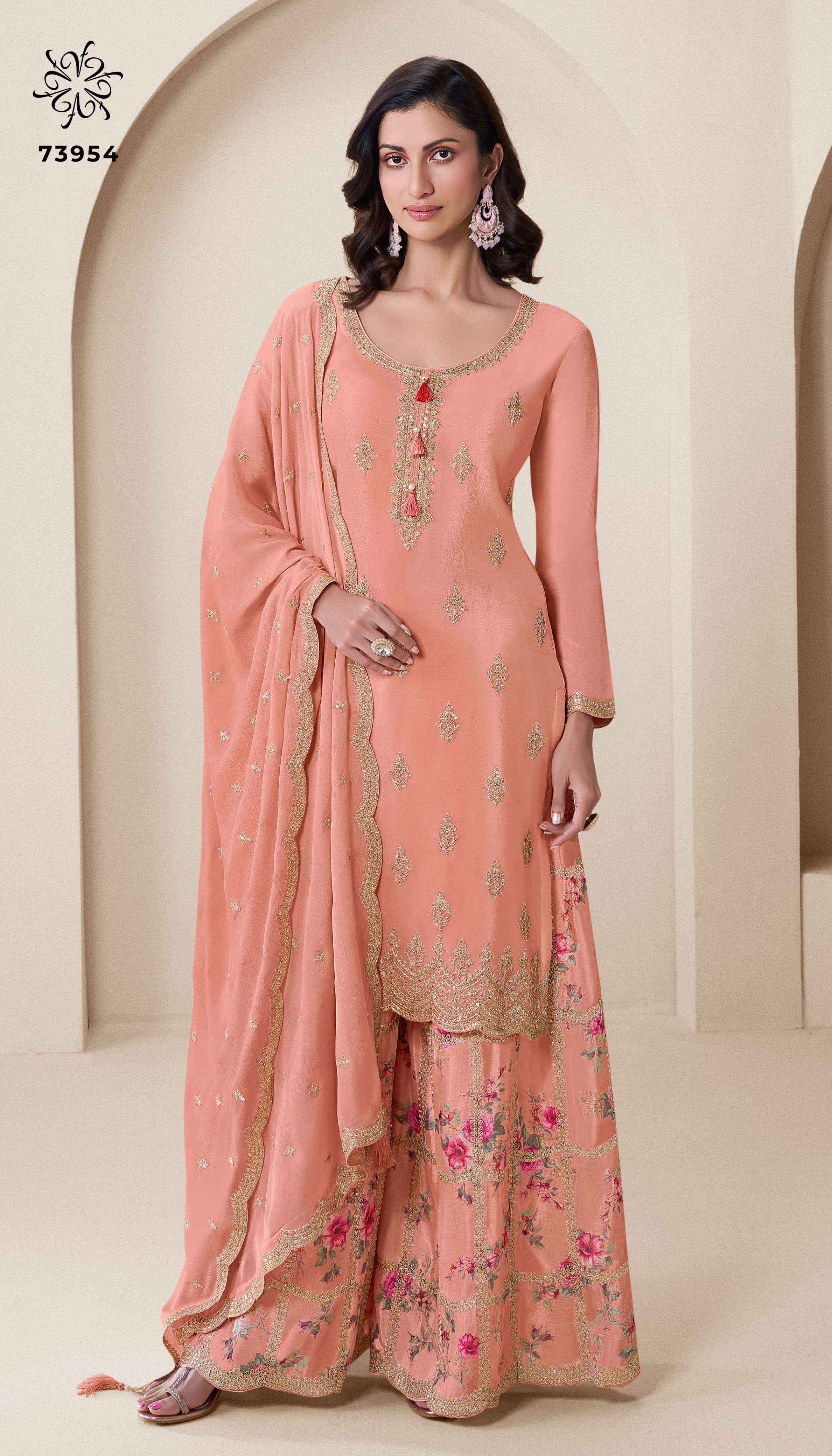 Vinay Fashion Kuleesh Aakriti Chinon Dress Material (4 pcs Catalogue)