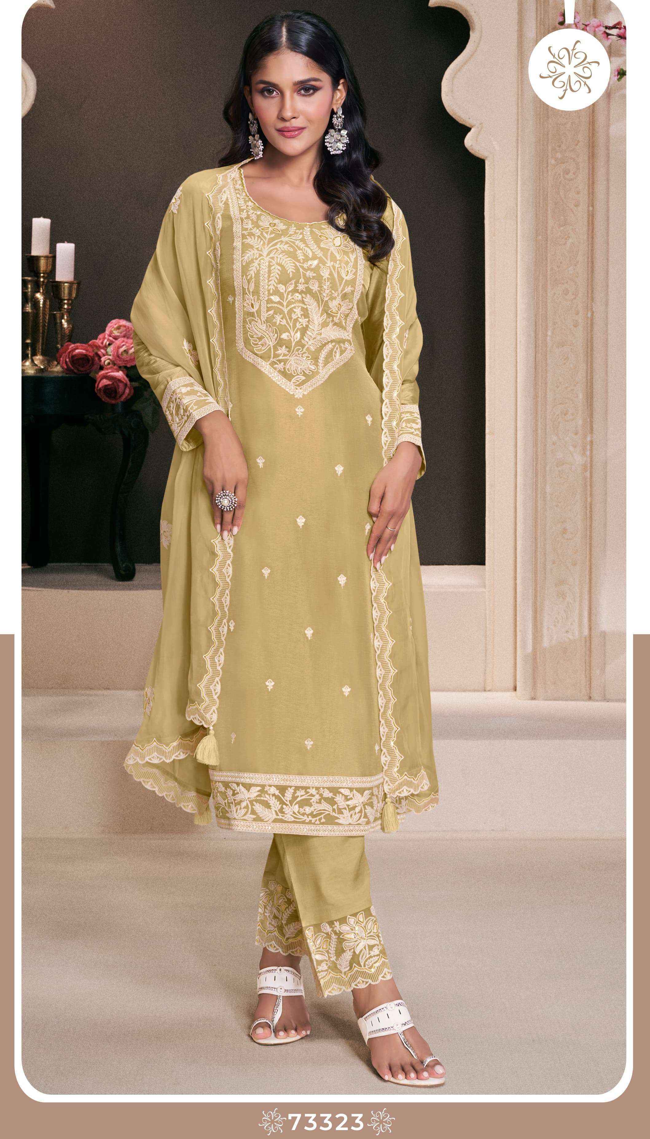 Vinay Fashion Kuleesh Indri Silk Dress Material (4 pcs Catalogue)
