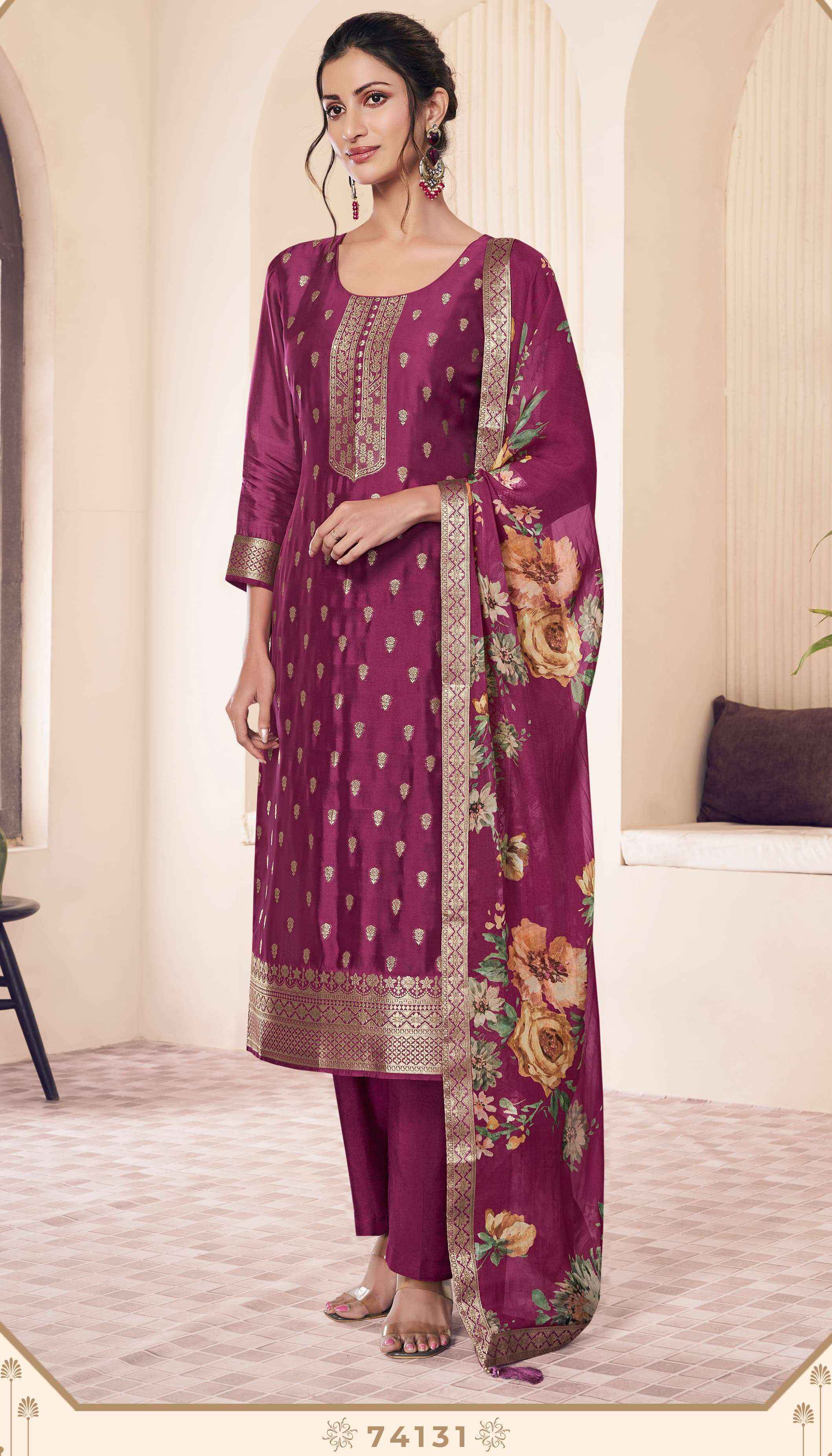 Vinay Fashion Kuleesh Noraa Vol-2 Silk Jacquard Dress Material (5 pcs Catalogue)