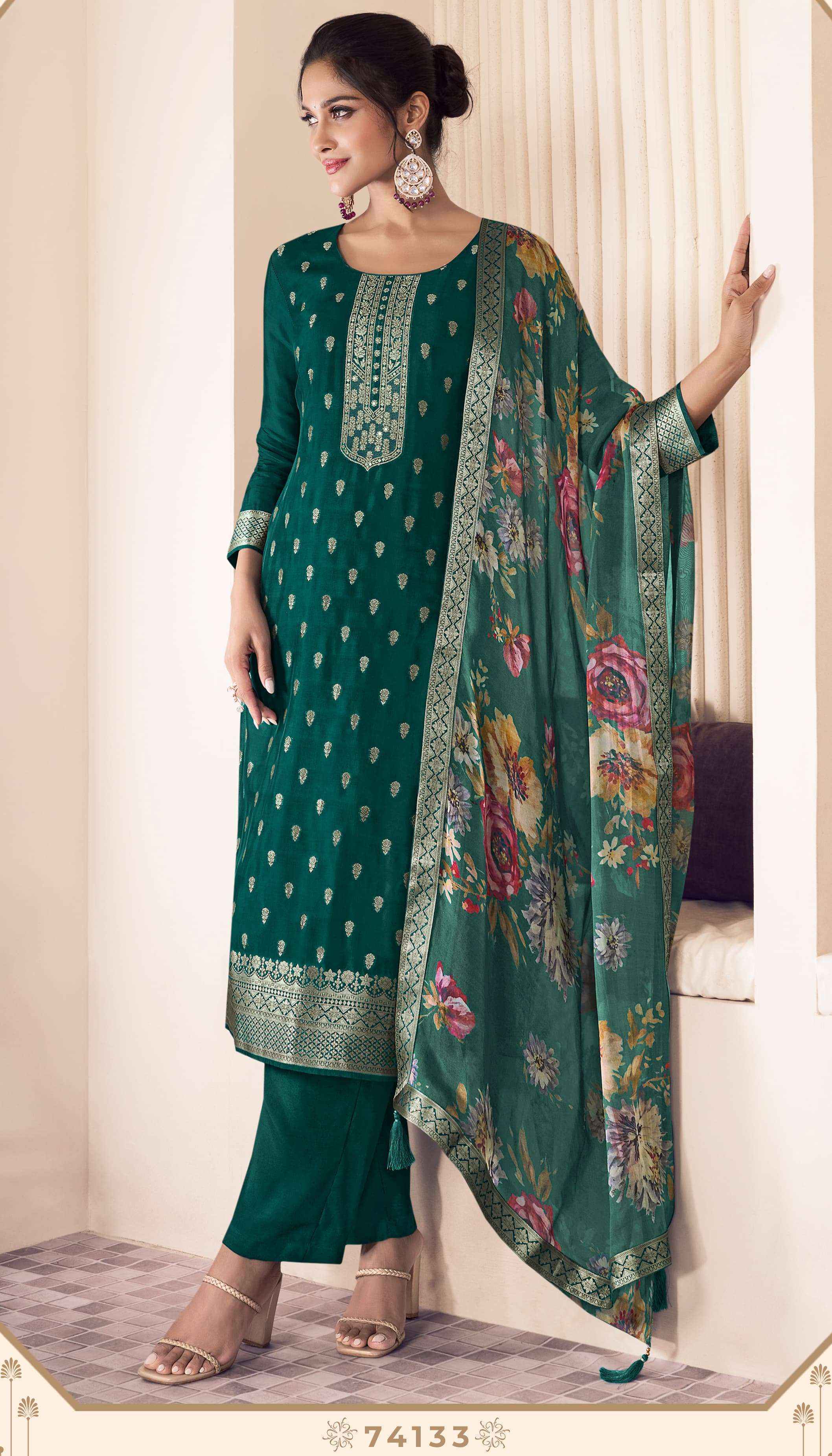 Vinay Fashion Kuleesh Noraa Vol-2 Silk Jacquard Dress Material (5 pcs Catalogue)